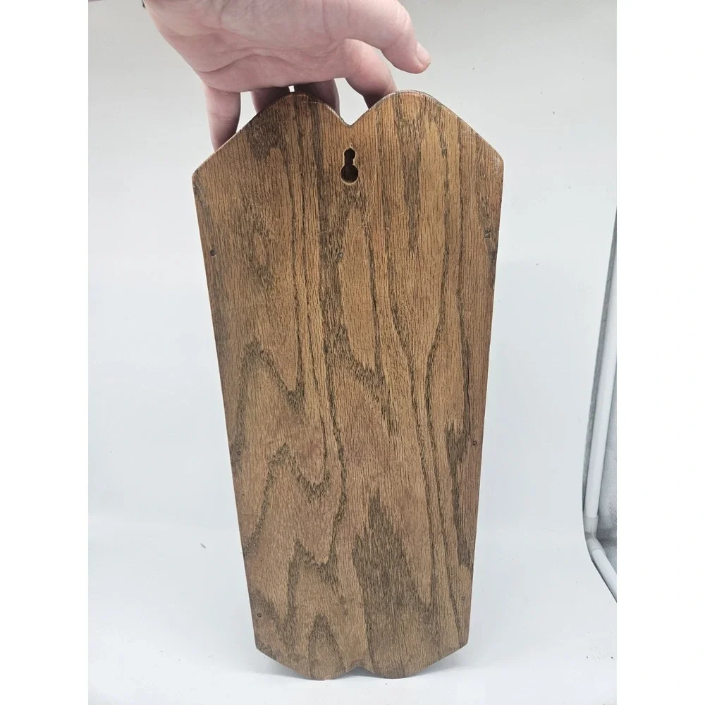 Vintage Wall Mounted Wooden Recipe Box w Fold-out Door